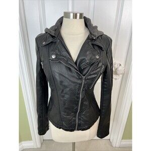 Free People Vegan Leather Moto Jacket Size 10